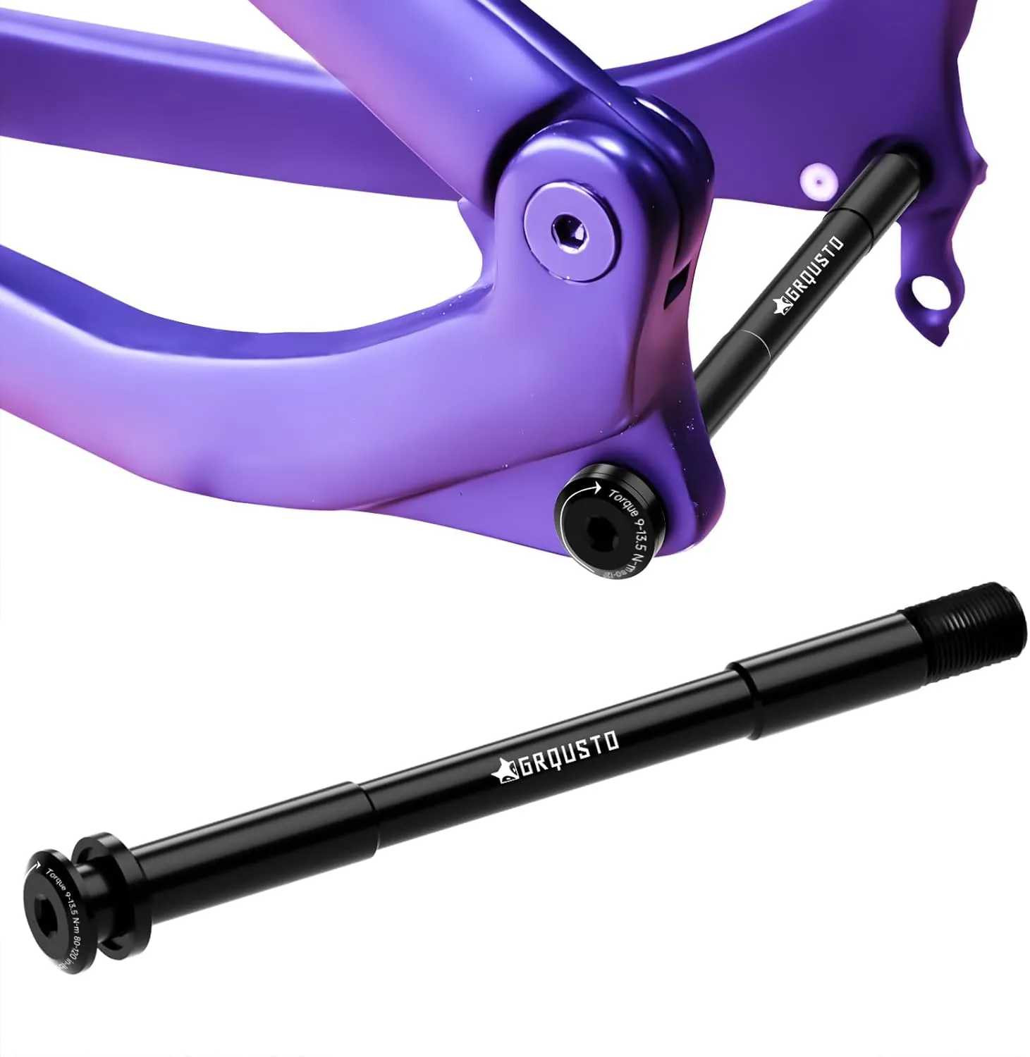 1.0mm Thread Pitch Front Rear Thru Axles for Road Mountain Bicyle Suspension Forks Rigid Forks and Bike Rear Frame, 6061 Aluminium Alloy Boost Through Axle: 12mm x 120mm to 185mm Includes 8 Lengths