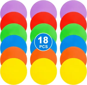 9 inch Spot Markers Flat Field Cones, Non Slip Rubber Agility Markers Flat Field Cones for Soccer Basketball Sports Speed Agility Training 18 pcs