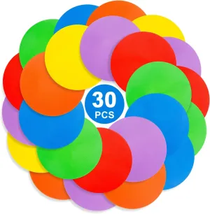 9 inch Spot Markers Flat Field Cones, Non Slip Rubber Agility Markers Flat Field Cones for Soccer Basketball Sports Speed Agility Training 30 pcs