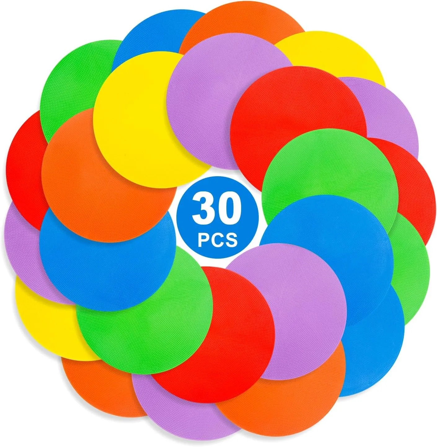 9 inch Spot Markers Flat Field Cones, Non Slip Rubber Agility Markers Flat Field Cones for Soccer Basketball Sports Speed Agility Training 30 pcs