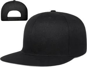 Embroidery Snapback Hats for Men Embroidered Flat Bill Brim Hats for Men