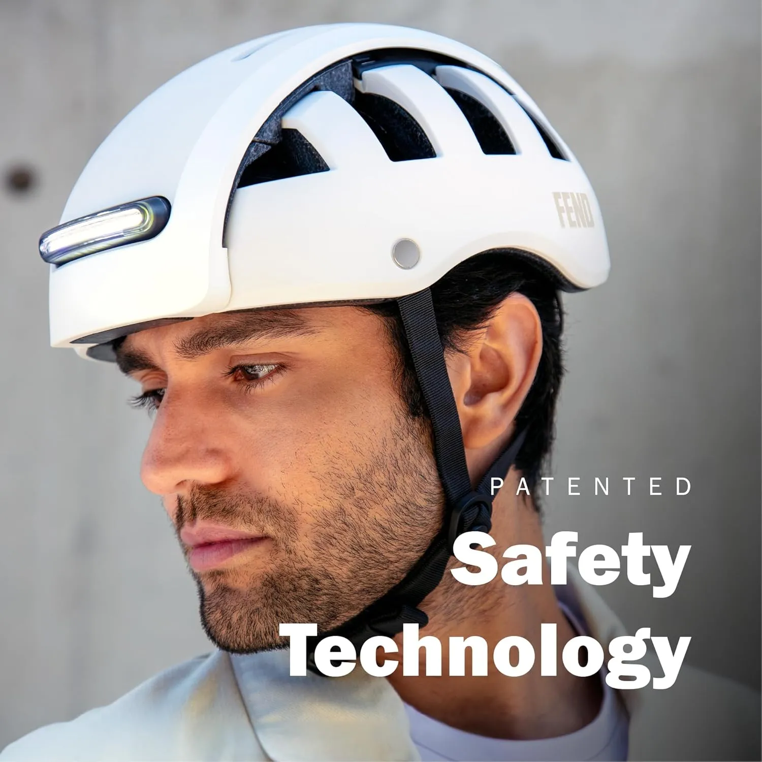 FEND Super Folding Bike Helmet with Lights  Ultra-Bright USB-C Front & Rear LEDs, Collapsible by 50%, CPSC/EN1078 Certified, for Adults, Commuters, E-Bikes, Scooters