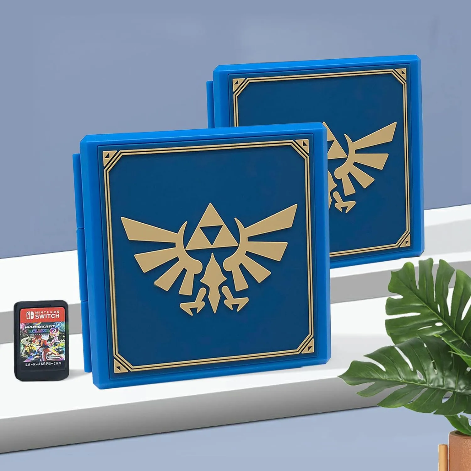 Game Card Case for Nintendo Switch,Portable Game Card Holder,Hard Shell Game Card Storage Case,Large Capacity Switch Game Card Organizer with 12 Card Slots (Z Blue)