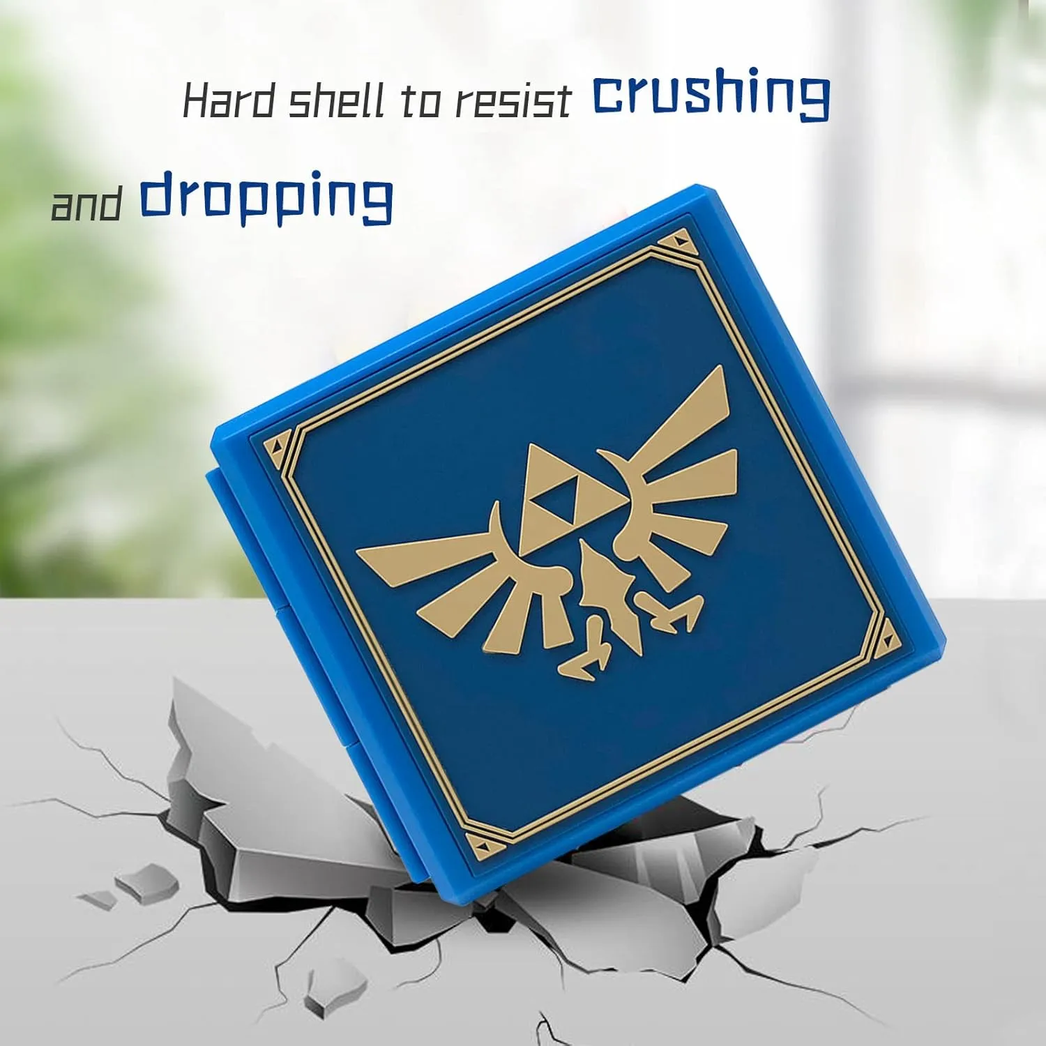 Game Card Case for Nintendo Switch,Portable Game Card Holder,Hard Shell Game Card Storage Case,Large Capacity Switch Game Card Organizer with 12 Card Slots (Z Blue)