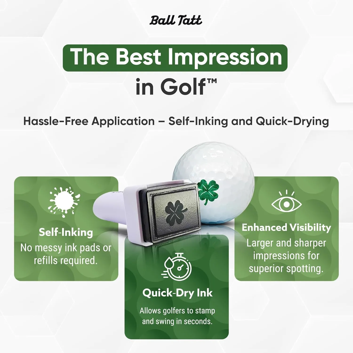 Golf Ball Stamp - Self-Inking Marker - Quick-Dry Permanent Marking Tool, No Leaks or Refills, Reusable & Waterproof Golfing Stamper - Ideal Gift for Golfers, Dads, Retirement (Labrador Dog)