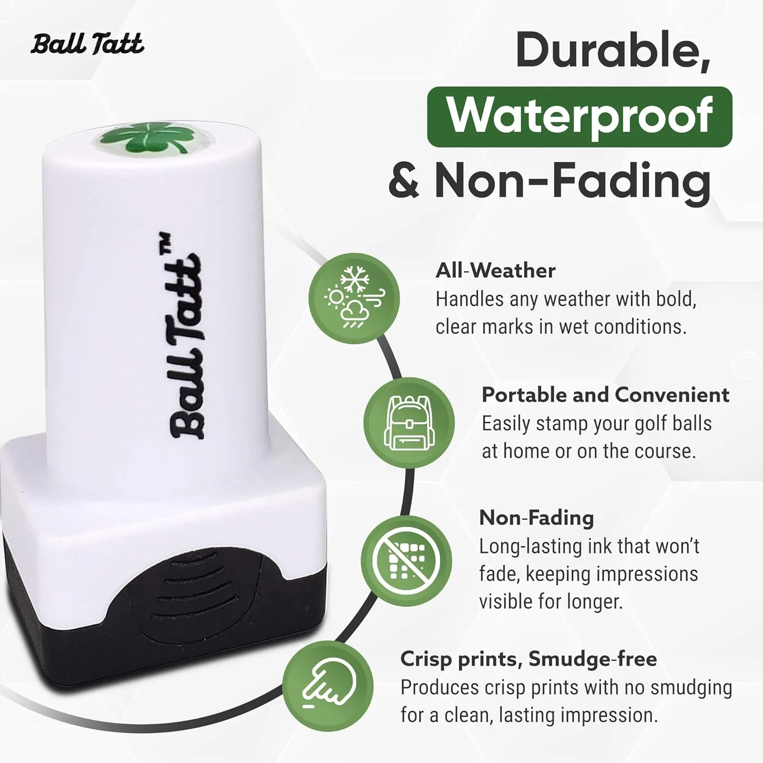 Golf Ball Stamp - Self-Inking Marker - Quick-Dry Permanent Marking Tool, No Leaks or Refills, Reusable & Waterproof Golfing Stamper - Ideal Gift for Golfers, Dads, Retirement (Labrador Dog)