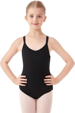HiDance Ballet Leotards,Cotton Camisole Ballet Leotards for Girls/Toddlers/Kids,Double Strap Gymnastics and Ballet Dancewear