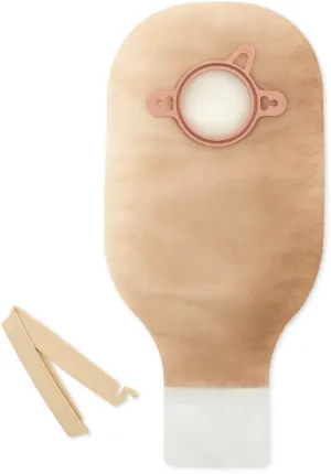 Hollister 18104 New Image 2-Piece Drainable Pouch With One Sided Comfortwear Panel And Clamp Closure 2-3/4" Flange, 12" L, Standard, Transparent, With Belt Tabs, Without Integrated Filter