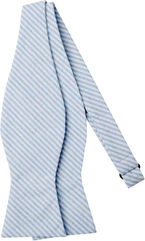 Jacob Alexander Men's Seersucker Striped Pattern Self-Tie Bow Tie