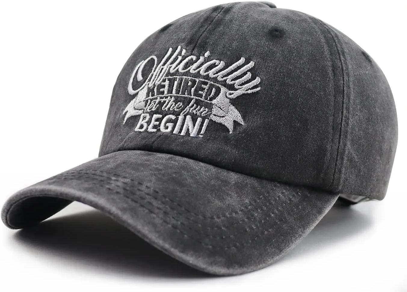 Officially Retired Hat for Women Men, Funny Adjustable Cotton Embroidery Retirement Baseball Cap