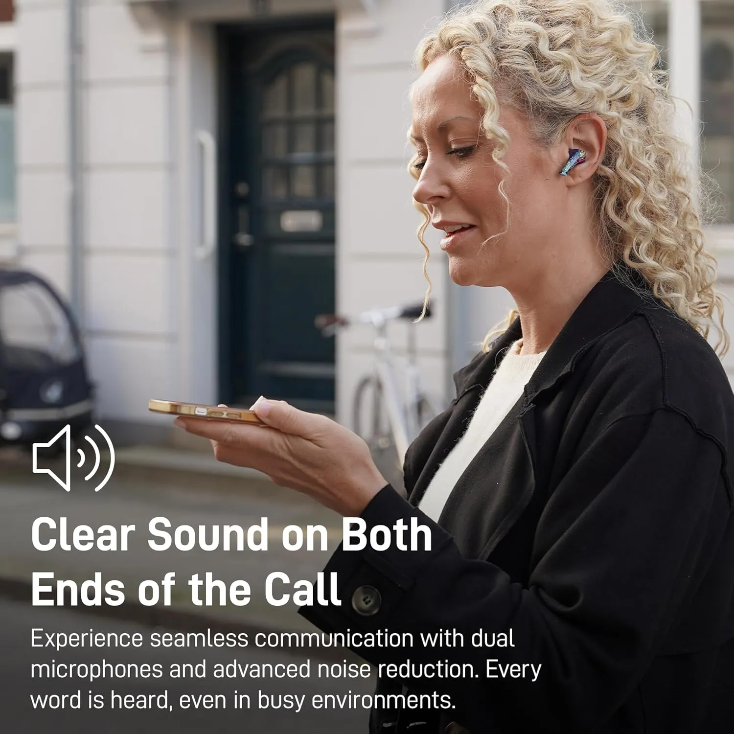 True Wireless Earbuds with Charging Case - Designed and Engineered in The USA - IPx4 Water Resistant Bluetooth Earbuds Compatible with Apple & Android - 27Hr Battery Life - Deep Purple