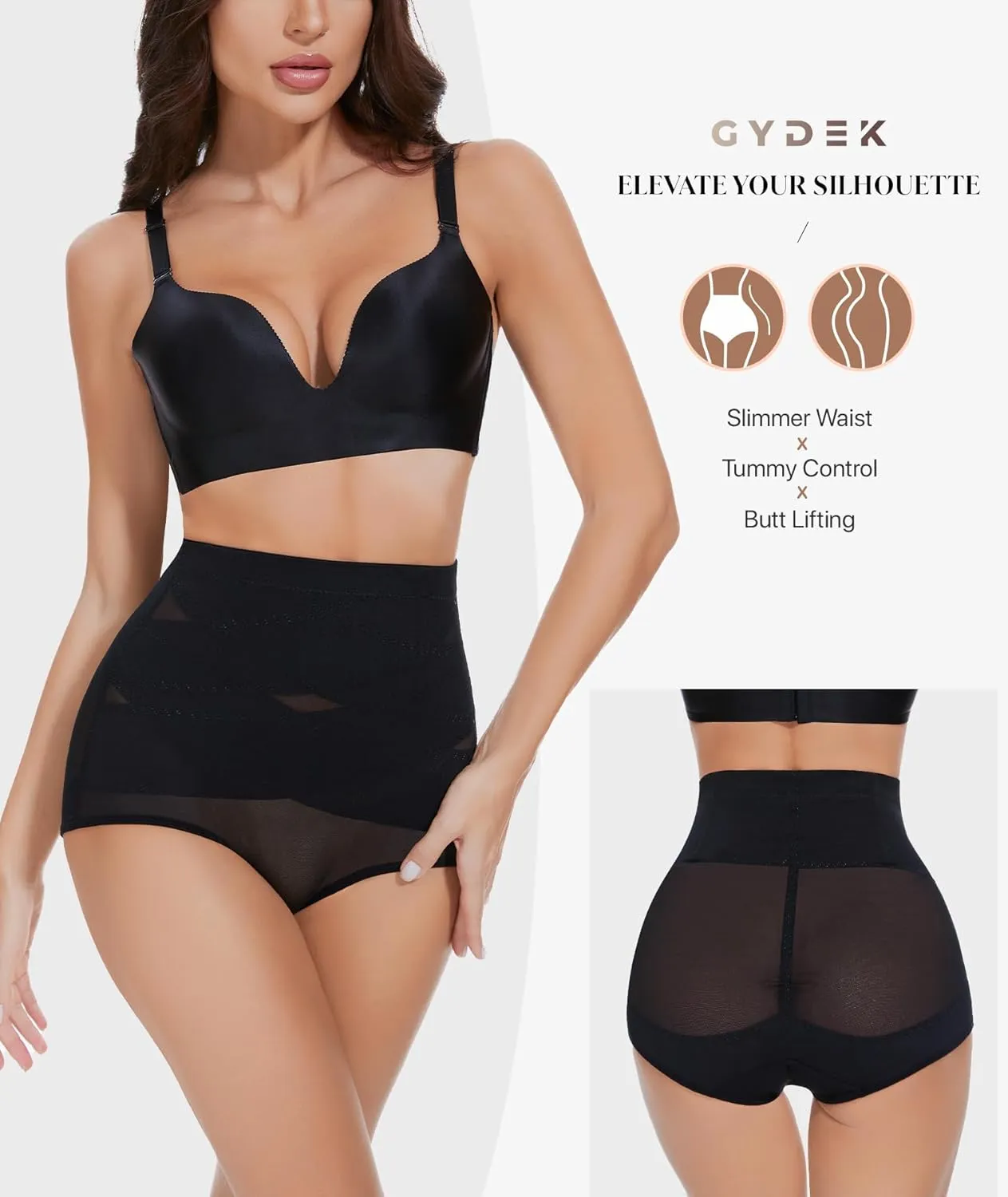 Tummy Control Shapewear Panties for Women-High Waisted Body Shaper Underwear Seamless Shapewear Panty Girdle