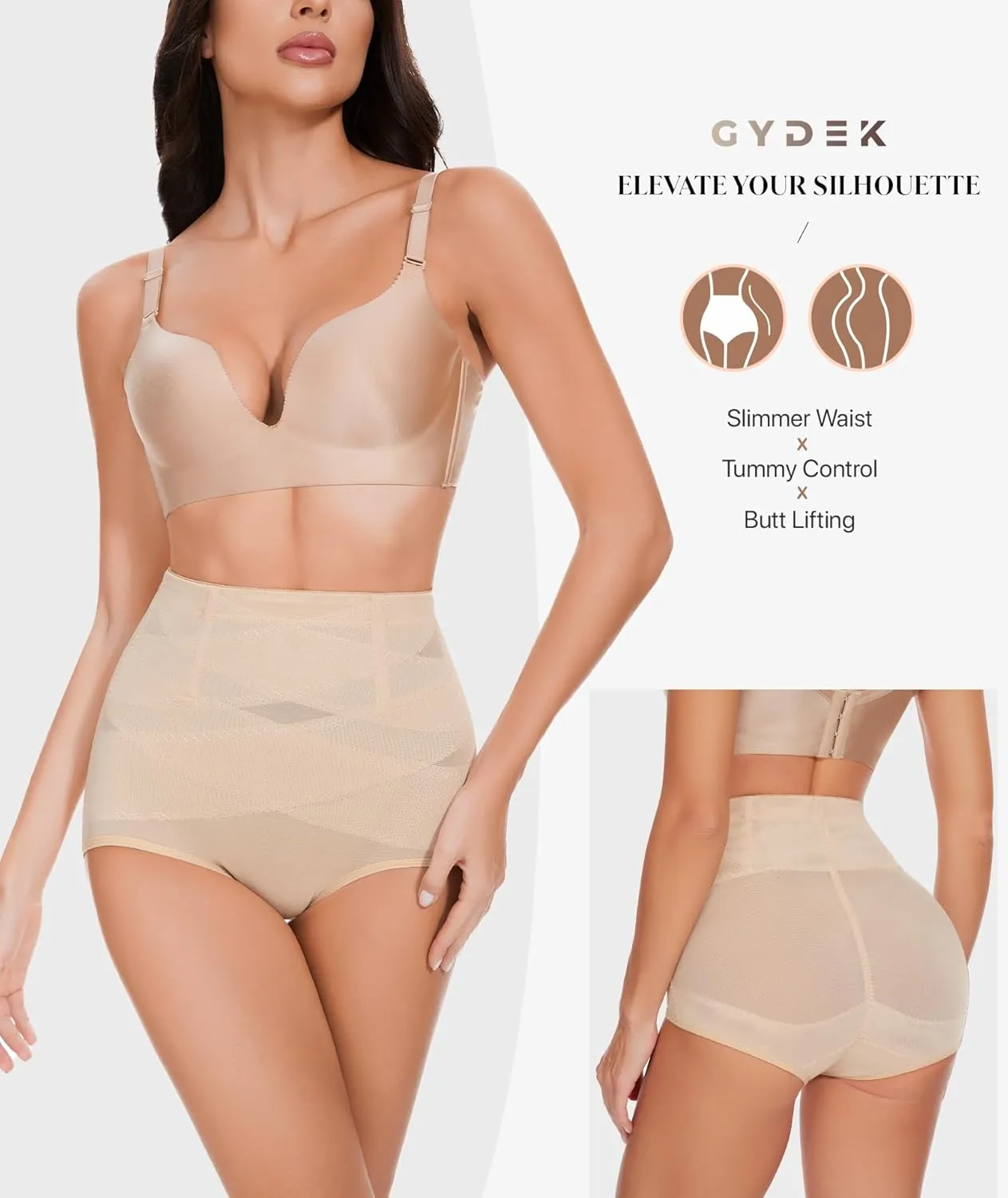 Tummy Control Shapewear Panties for Women-High Waisted Body Shaper Underwear Seamless Shapewear Panty Girdle