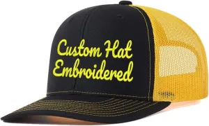 Wholesale Custom Hat Custom Text/Logo Embroidered Hat for Men Women Trucker Hat