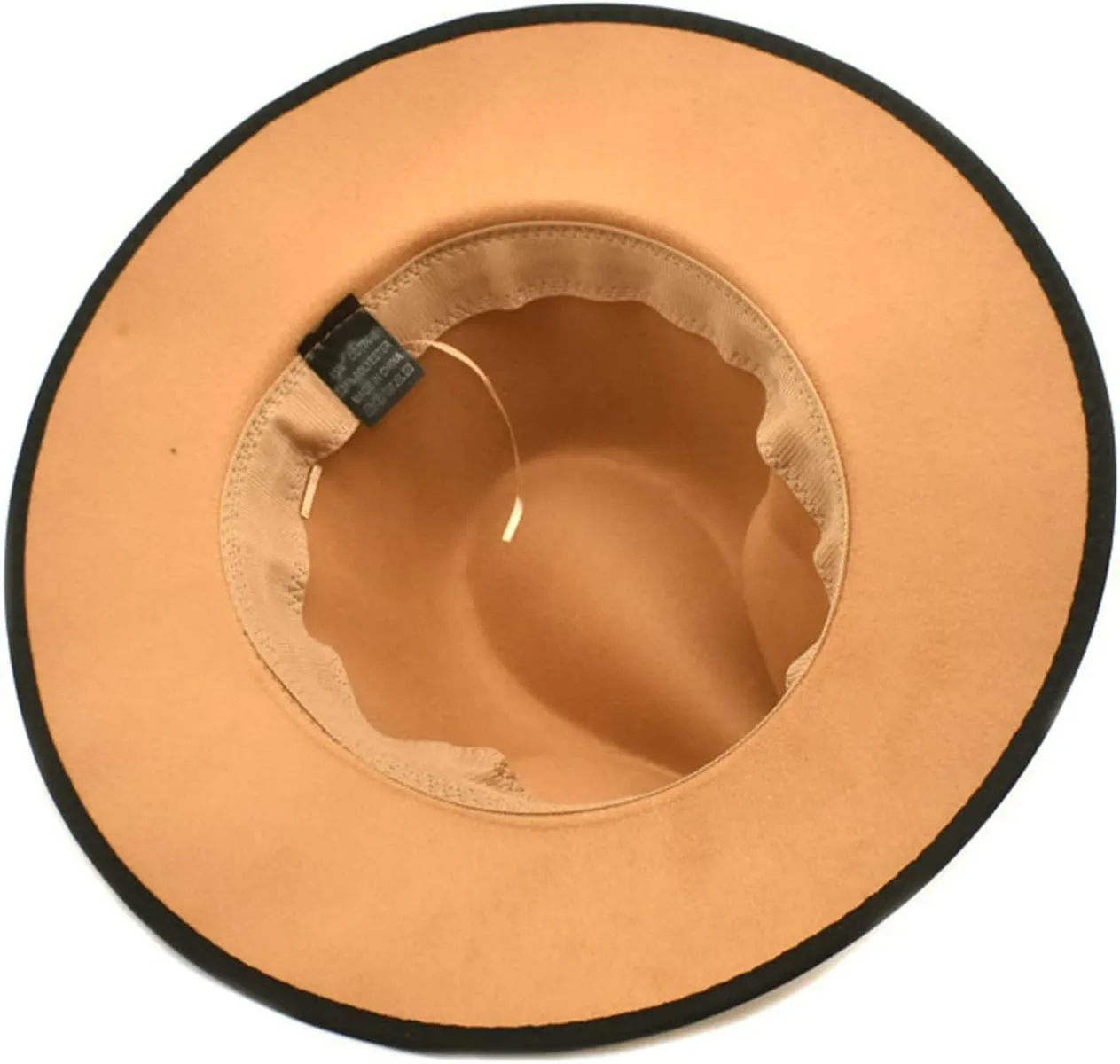 Wide Brim Fedora Cap for Women Men Solid Color Dress Hat Panama Hat with Belt Chain