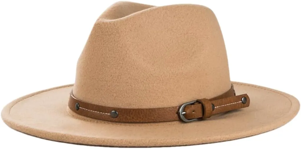 Women Wide Brim Woolen Fedora Hat Men Gentleman Lady British Style Jazz Church Panama Hat