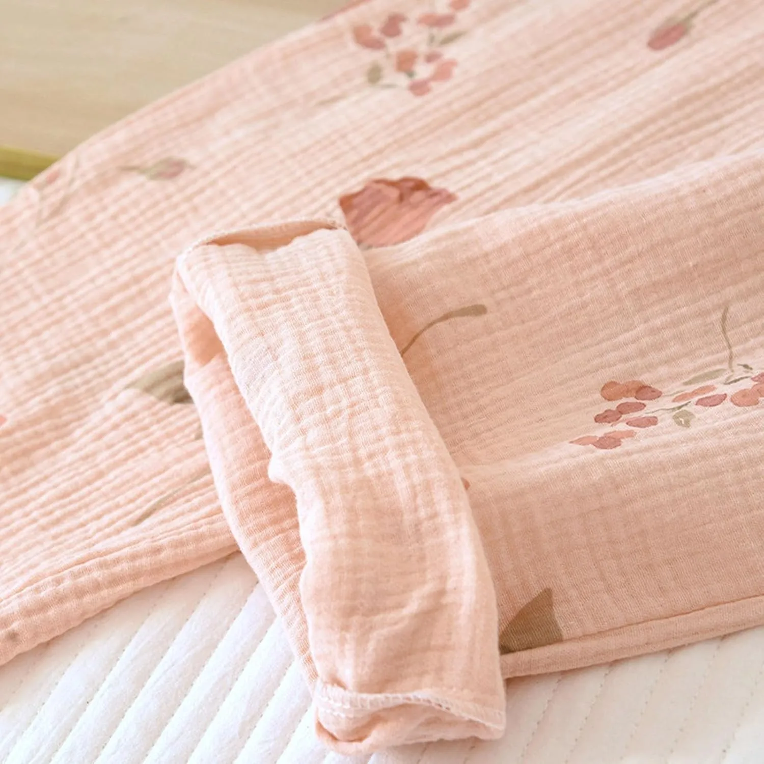Women's Pajamas Pants Fashion Floral Cotton Lightweight Wide Leg Pants Summer Loose Lounge Home PJ's Trouser
