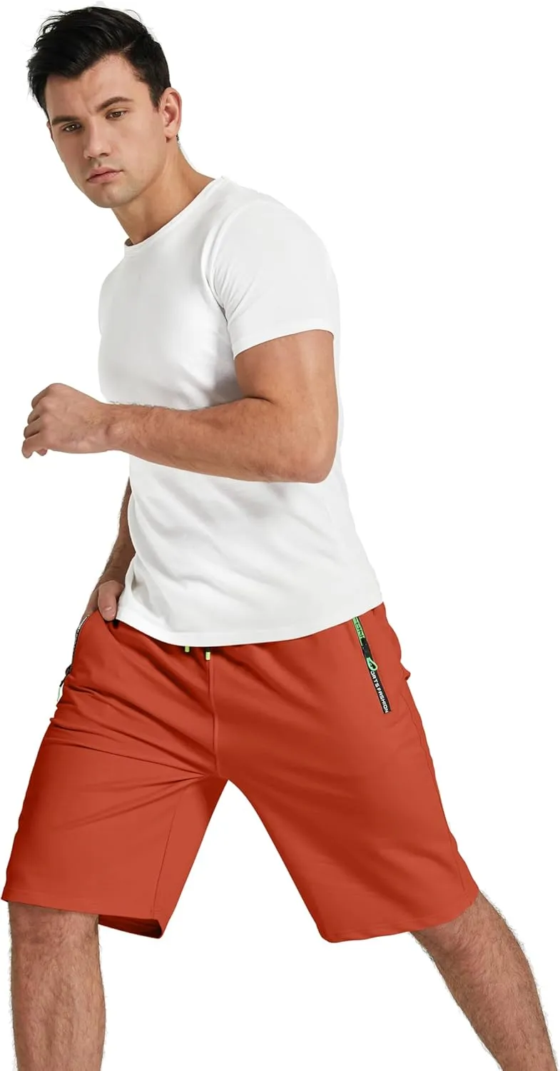 YTD Men's Shorts Casual Classic Fit Drawstring Summer Beach Shorts with Elastic Waist and Pockets