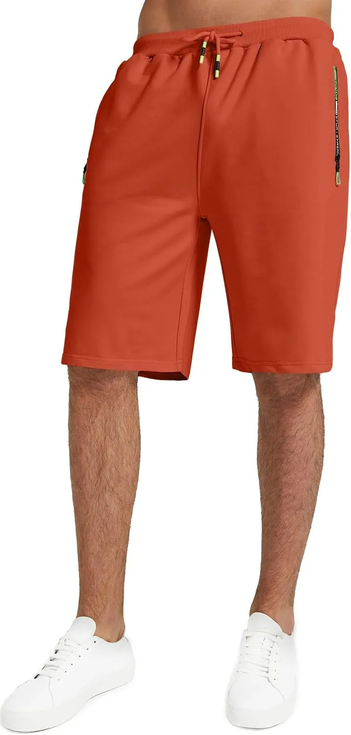 YTD Men's Shorts Casual Classic Fit Drawstring Summer Beach Shorts with Elastic Waist and Pockets